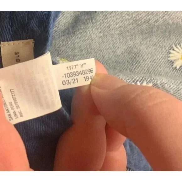 American Eagle Embroidered Sunflower Light Denim Bucket Hat Adult One Size Retro - Picture 5 of 7